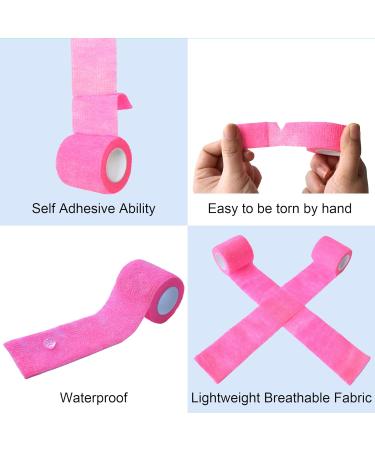 FEILIBAY Self Adherent Vet Tape 10 Pack - Elastic Cohesive Bandage Wrap for Pets & Sports - Pink - 2 Sizes Included - Buy Online on GoSupps.com