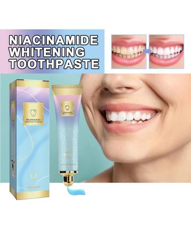 VKaoess Niacinamide Whitening Toothpaste Radiant Brightening for Adults Fluoride Free Tooth Enamel Safe Removes CoffeeWineSmoke Stains Kind to Sensitive Teeth 100g 1 pack - Buy Online on GoSupps.com