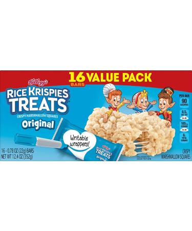 Rice Krispies Treats Marshmallow Snack Bars Value Pack - Original 12.4oz Box (16 Bars) - Buy Online on GoSupps.com