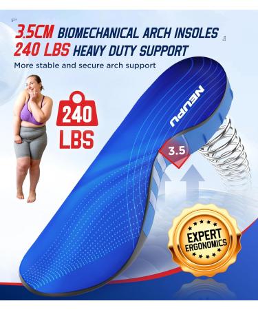 240+lbs Heavy Duty Arch Support Insoles for Plantar Fasciitis - Men/Women Work Boots & Shoes - Size M (9-10.5 Men 10-11.5 Women - Buy Online on GoSupps.com