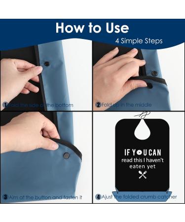 Washable Funny Adult Bibs with Crumb Catcher for Seniors - Personalised Clothing Protector for Elderly Men and Women - Buy Online on GoSupps.com