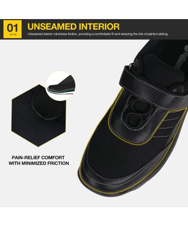 Ortho+rest Women Pain Relief Walking Shoes - Size 9 Black | Ideal for Sensitive & Bunions Feet - Buy Online on GoSupps.com