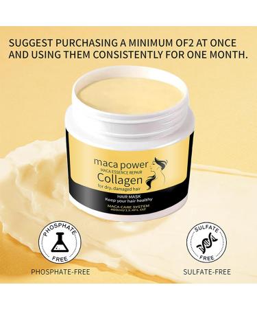 Collagen Hair Treatment 14oz - Collagen Hair Mask - Conditioning Argan Oil Hair Mask - Collagen Hair Mask Essence for Dry Damaged Hair - 400ml - Buy Online on GoSupps.com