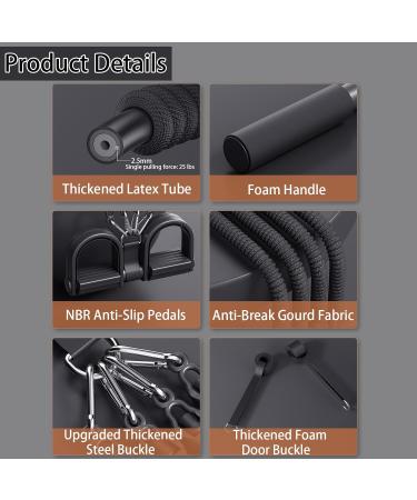 Buy Resistance Bands Set Multifunction Pedal Puller for Home Workout Strength Training Equipment for Men & Women - Black - Buy Online on GoSupps.com