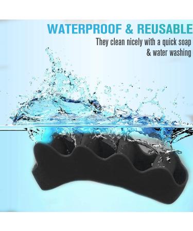 Toe Spreader Hallux Valgus Silicone - Ultimate Toe Separator & Spacers for Crooked Toes - Toe Correction Rail - 6 Pack - Black - Buy Online on GoSupps.com