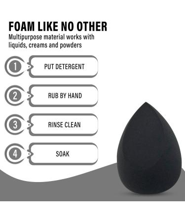 SAA makeup sponge BLACK Nude Blender Makeup Sponge For Liquid Foundation - Buy Online on GoSupps.com