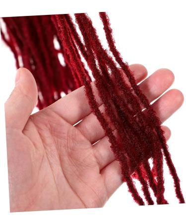 Healeved Dirty Little Braids Dreadlock Extensions Braided Long Dreadlocks Fashionable Hair Wig Hair Extensions Dreadlock Crochet Hair Clip on Ponytails for Women High Temperature Wire 90X8CM Claret - Buy Online on GoSupps.com