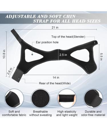 Adjustable Anti Snoring Chin Strap for Sleep Apnea - Breathable Cpap Chin Strap for Men and Women - Effective Snoring Solution in Black - Buy Online on GoSupps.com