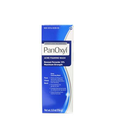 PanOxyl Foaming Acne Wash Maximum Strength 5.5 oz (Pack of 3) (09855)