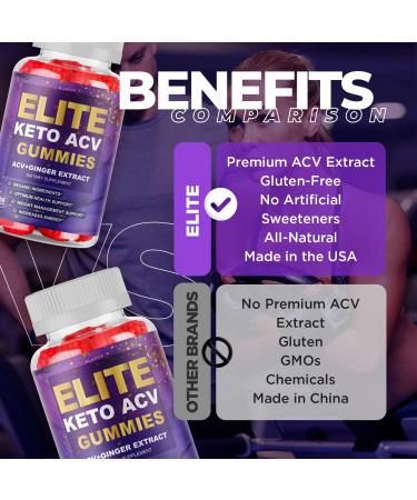Elite Keto ACV Gummies - Advanced Weight Loss Formula | Elite Keto Plus | Tank EliteKeto - 60 Gummies - Buy Online on GoSupps.com
