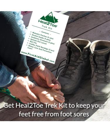Heal2Toe Hiker's Kit for Foot Sores - Trek Kit | Fast Relief for Foot Sores - Buy Online on GoSupps.com