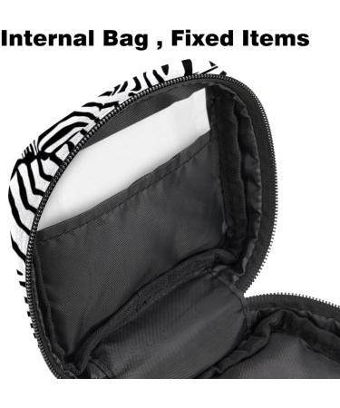 Portable Women's Binding-Storage Bags for Menstrual Cups & Pads | Zebra Print | Ideal for Teens & First Period Essentials - Buy Online on GoSupps.com