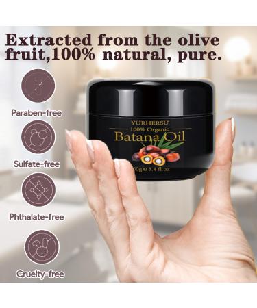 Batana Oil for Hair Growth and Repair 100% Natural Pure Unrefined and Organic Hair Growth Oil Scalp and Hair Care and Enhances Hair Thickness in Men & Women - Buy Online on GoSupps.com