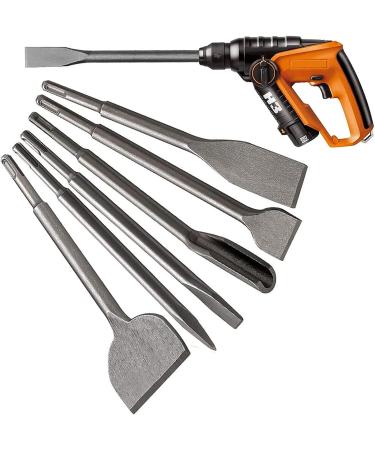 SDS Plus Hammer Drill Chisel Set  Rotary Hammer Bits Set Including Tile chisel  Grooving Chisel  Scrapping Chisel  Flat Chisel  Point Chisel  Scaling Chisel for Tile Masonry Concrete Brick Stone Work - Buy Online on GoSupps.com