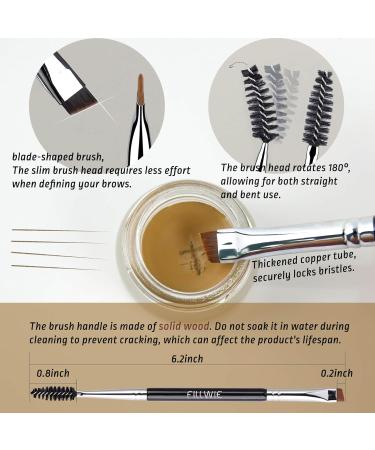 Buy Eyebrow Pomade Stamp | Microblading Liquid Pen Kit | Dark Brown Eyebrow Kit with Spoolie Brush & Travel Pouch - Fast International Shipping - Buy Online on GoSupps.com