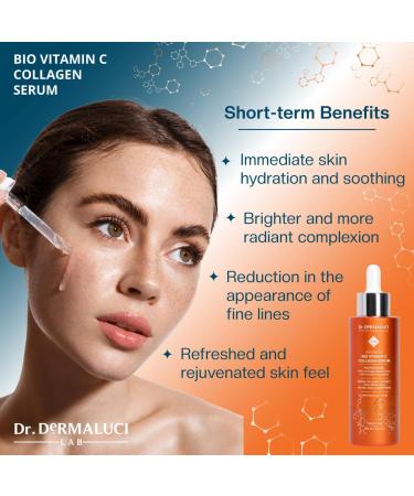 Vitamin C Serum Hyaluronic Acid Collagen Retinol 100ml |Hydrating Organic Skin Care for Brightening Anti-Ageing Sebum Control |Peptides Aloe Vera | BIO Face Moisturiser Natural Cosmetics | Italy - Buy Online on GoSupps.com