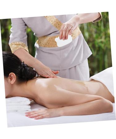 4 Pieces Healeeved Jade Gua Sha Massage Tools for Full Body & Facial Scraping - White 9x5cm - Buy Online on GoSupps.com