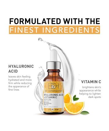 Hyaluronic Acid & Vitamin C Anti Aging Serum (2) 2 Fl Oz (Pack of 1) - Buy Online on GoSupps.com