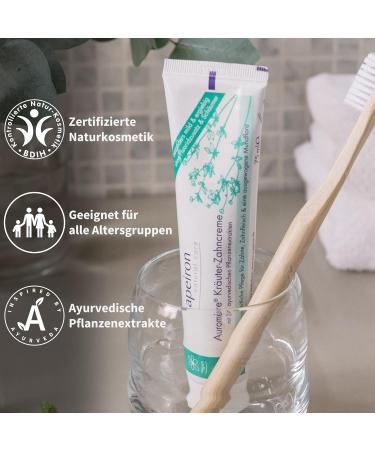 Apeiron Aurom re Herbal Toothpaste 75 ml - Natural Ayurvedic Formula for Whiter Teeth & Fresh Breath - Buy Online Worldwide - Buy Online on GoSupps.com
