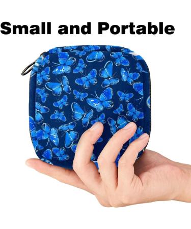 MUOOUM Butterfly Pattern Colorful Women's Storage Bag for Menstrual Cups & Breastfeeding Pads | Compact 4.7x6.6 in - Buy Online on GoSupps.com