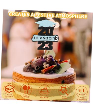 RUNROTOO 5pcs 2023 Graduation Visa Insertion Graduation Cap Topper College Graduation Decorations Graduation Decorations Class of 2023 Cupcake Toppers Graduation Gold Paper Cup Insert Card Blue 13x11.5cm - Buy Online on GoSupps.com