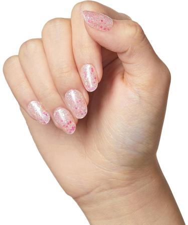 KISS Gel Fantasy Press-On Nails Glittery Pink Short Length Oval Shape 24 count - Buy Online on GoSupps.com