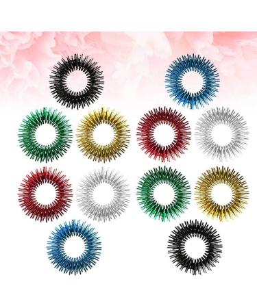 Magiclulu 12-Pack Hand-In-Hand Finger Massage Toy - Stress Relief Rings for Kids - Mini Vibrating Feather Game Set (2.8cm) - Perfect for Fun & Relaxation - Buy Online on GoSupps.com