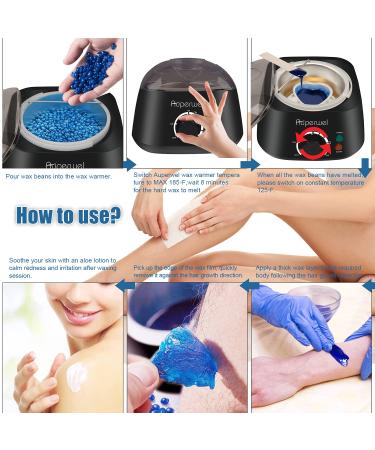 ANREACHO Waxing Kit for Women - Wax Warmer with Aloe Formula for Coarse Hair Removal - Hard Stripless Wax Beads for Bikini, Legs, Face, and Underarm - Buy Online on GoSupps.com
