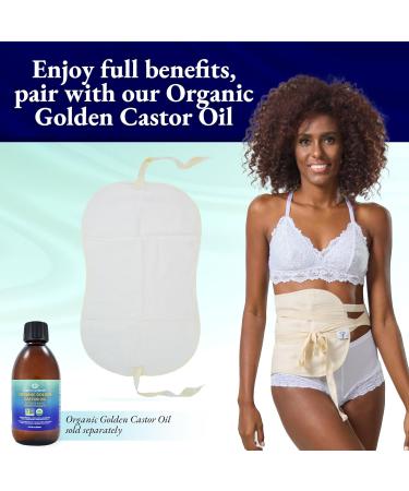 Buy QUEEN OF THE THRONES Organic Cotton Flannel Castor Oil Pack - Naturopathic Doctor Designed Reusable & Comfortable Sleep Fit Soft Ties - Buy Online on GoSupps.com