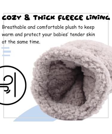 Pesaat Fleece Warm Baby Gloves 3pcs Set | Double Layer Winter Mittens for Boys & Girls 6-12 Months | Anti-Scratch Infant Toddler Mittens - Buy Online on GoSupps.com