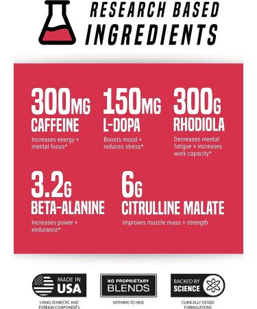 Outwork Nutrition Pre-Workout Supplement with Nootropics - Rocket Pop Flavor - 226g for Energy, Mental Focus, and Better Workouts - Buy Online on GoSupps.com