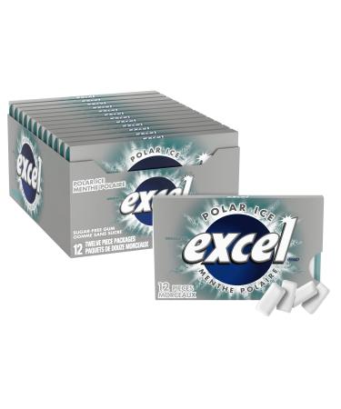 EXCEL Polar Ice Flavoured Sugar Free Chewing Gum 12 Pieces 12 Packs