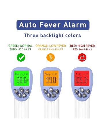 CRFISH Non-Contact Forehead Thermometer for Adults and Babies - Auto Fever Alarm, Silent Mode, Digital LCD Display - White - Buy Online on GoSupps.com