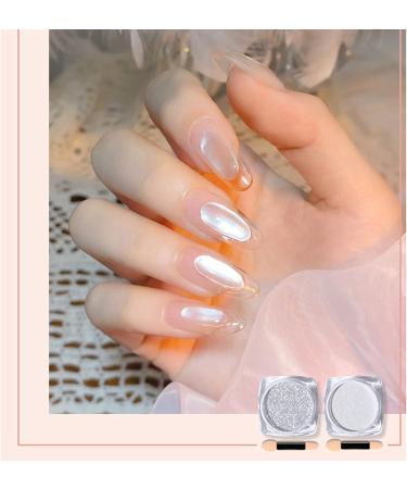Chrome Nail Powder - Shimmer Pigment with Applicator Brush | Mirror Effect Glitters for DIY Nail Art | Gifts for Women - Buy Online on GoSupps.com