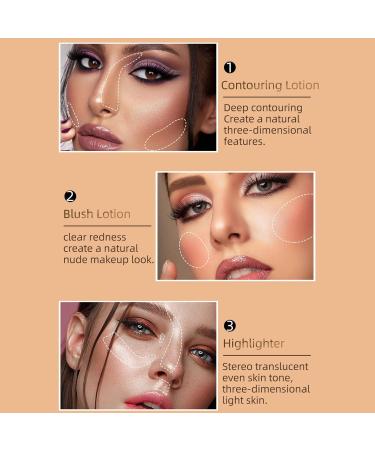 Beauty Contour Liquid Concealer for Face Highlighter Blush Bronzer Stick with Cushion Applicator for Face Contour Makeup - Buy Online on GoSupps.com