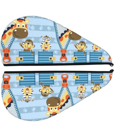 Hair Towel Wrap | Quick Drying Turban with Button | Giraffe Design Hair Drying Towel for Fast & Easy Use - Buy Online on GoSupps.com