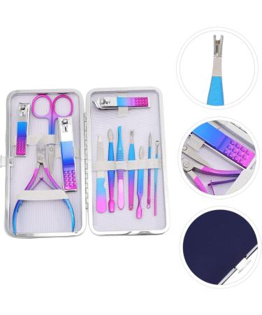 Housoutil 1 Set Nail Set Flat Wisking Tool Nursing Nails Kits Manicure Kit Pedicure Kit Dead Skin Pliers Manicure Polishing Tools Fingernail Pu Leather Olecranon Stainless Steel - Buy Online on GoSupps.com