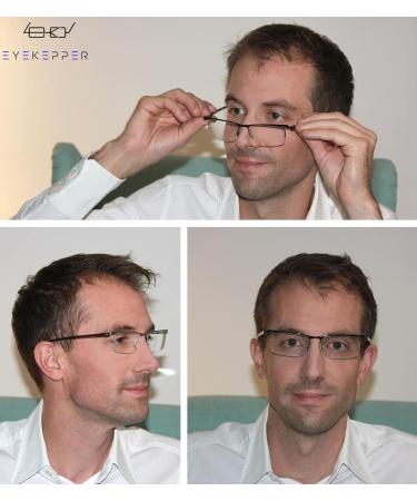 Eyekepper 3-Pack Lightweight Half Rim Reading Glasses for Men & Women +3.50 - Stylish & Comfortable International Shipping - Buy Online on GoSupps.com