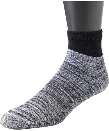 Yomandamor 5 Pairs Men's Bamboo Non-Slip Diabetic Low-Cut Socks (Size 10-13, Black) - Buy Online on GoSupps.com