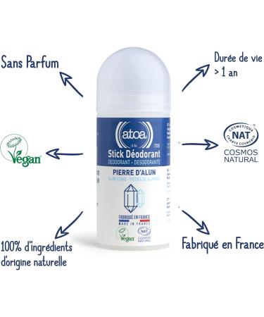 ATOA ATOA - 100g Alum Deodorant Stick COSMOS NATURAL certified - Buy Online on GoSupps.com