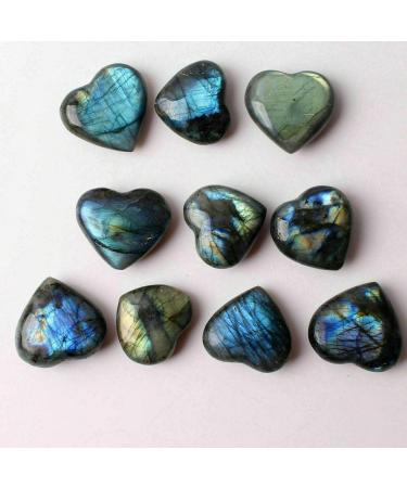 Natural Crystal Rough 3 Pieces of Natural Labradorite Crystal Heart Specimen Stones - Buy Online on GoSupps.com