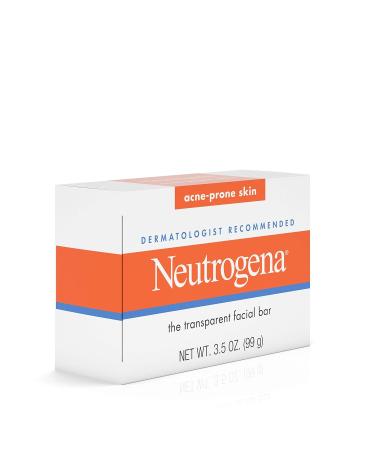 Neutrogena Facial Cleansing Bar for Acne-Prone Skin - Glycerin-Rich Non-Medicated Hypoallergenic Formula 3.5 oz | International Shipping Available - Buy Online on GoSupps.com