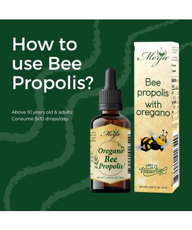 Merja Herbs Bee Propolis with Oregano for Adults - Natural Immune Support & Sore Throat Relief in Drops 20ml 0.68 oz - Buy Online on GoSupps.com