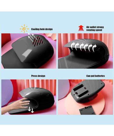 Portable Nail Dryer - Quick Cooling Fan for Fast Nail Polish Drying (Black) - Ideal for Home and Salon Use - Buy Online on GoSupps.com