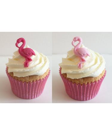 Holly Cupcakes 6 Mixed Sugar Flamingos- Gorgeous edible & handmade with love in the UK! - Buy Online on GoSupps.com