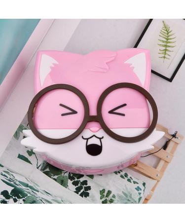 Fellflying Cartoon Animal Contact Lens Travel Case - Portable Squirrel Pink for Daily Use & Trips | Lens Care Products - Buy Online on GoSupps.com