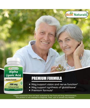 Best Naturals Alpha Lipoic Acid 300mg - 120 Capsules - Antioxidant Support - Buy Online on GoSupps.com