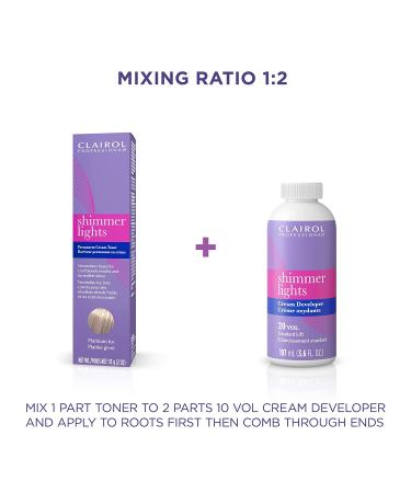 Clairol Shimmer Lights Permanent Cream Toner for Cool Blonde Hair - Less Breakage & Platinum Ice Shine - Buy Online on GoSupps.com