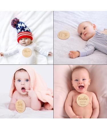 Toyvian 14-Piece Wooden Baby Milestone Cards - Perfect Photo Props & Baby Shower Gifts - Buy Online on GoSupps.com