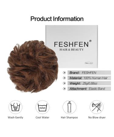 Feserhfen 100% Real Hair Hair Tie - Wavy Curly Extensions for Women & Girls - Auburn Part Dutt Updo - Buy Online on GoSupps.com
